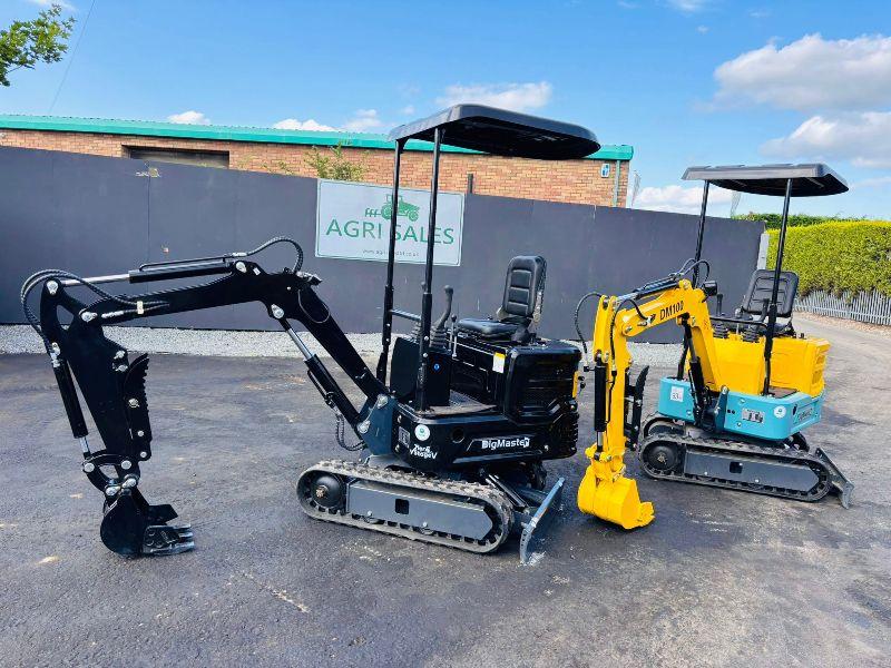 *NEW*UNUSED*DIGMASTER DM100 & 105 MINI EXCAVATOR*CHOICE OF 10*VIDEO*