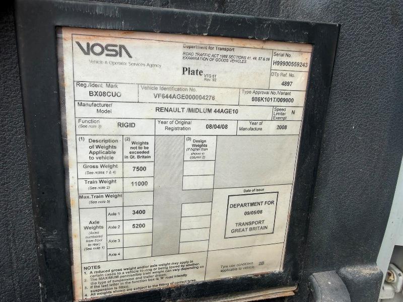 RENUALT 190DXI MIDLUM TIPPER LORRY*C/W FASSI CRANE*VIDEO*