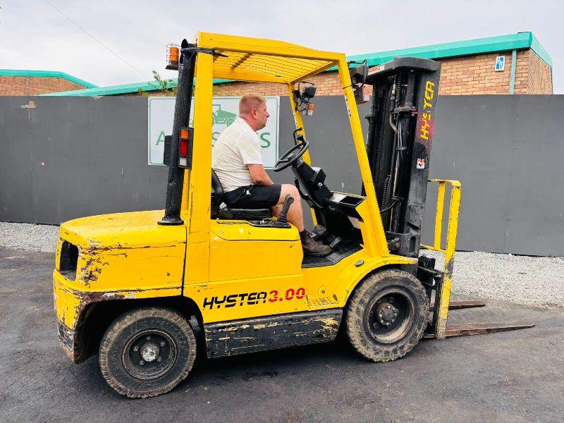 HYSTER H3.00XM FORKLIFT*C/W PALLET TINES*VIDEO*