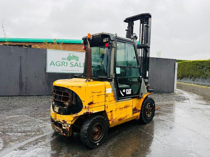CATERPILLAR DP40K 2 4 TONNE FORKLIFT*C/W PALLET TINES*VIDEO*