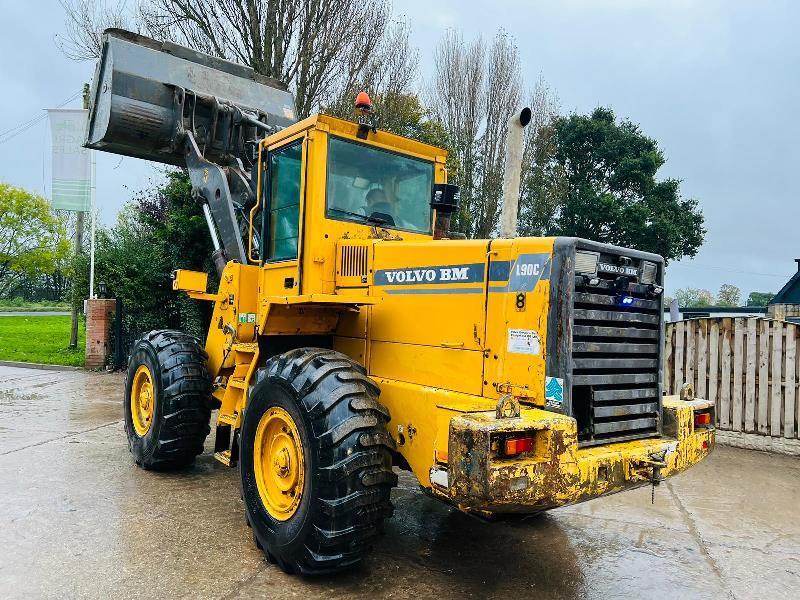  VOLVO L90C 4WD LOADING SHOVEL C/W BUCKET *VIDEO*