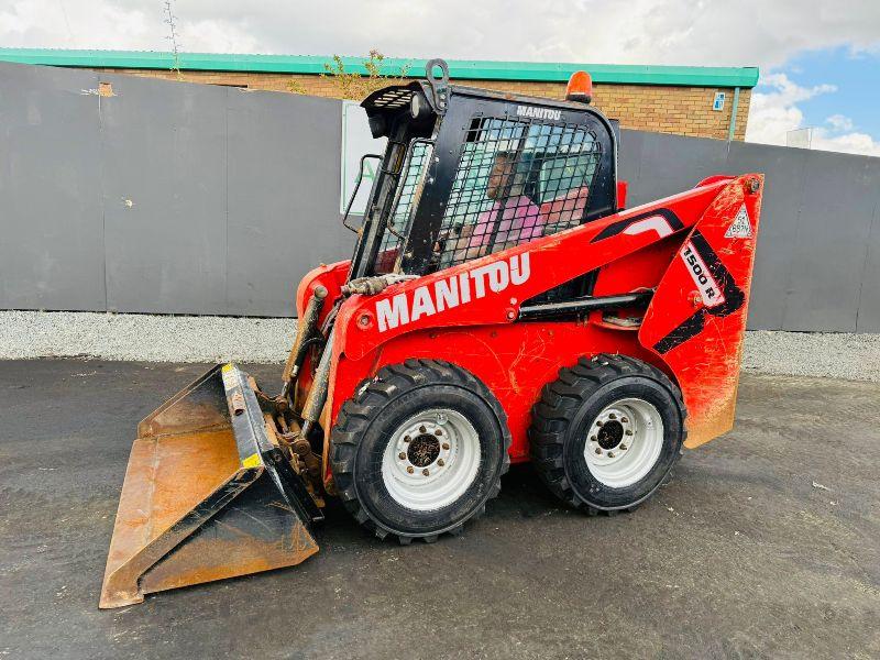 MANITOU 1500R SKIDSTEER*C/W BUCKET*YEAR 2021*NEW TYRES*2382 HOURS*VIDEO*