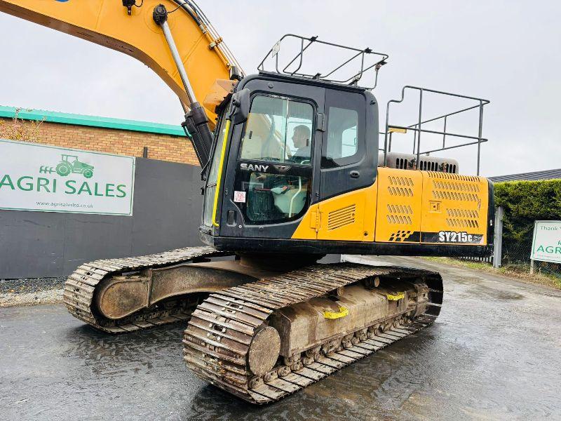 SANY SY215C TRACKED EXCAVATOR*C/W SAFETY GUARDS*YEAR 2017*VIDEO*