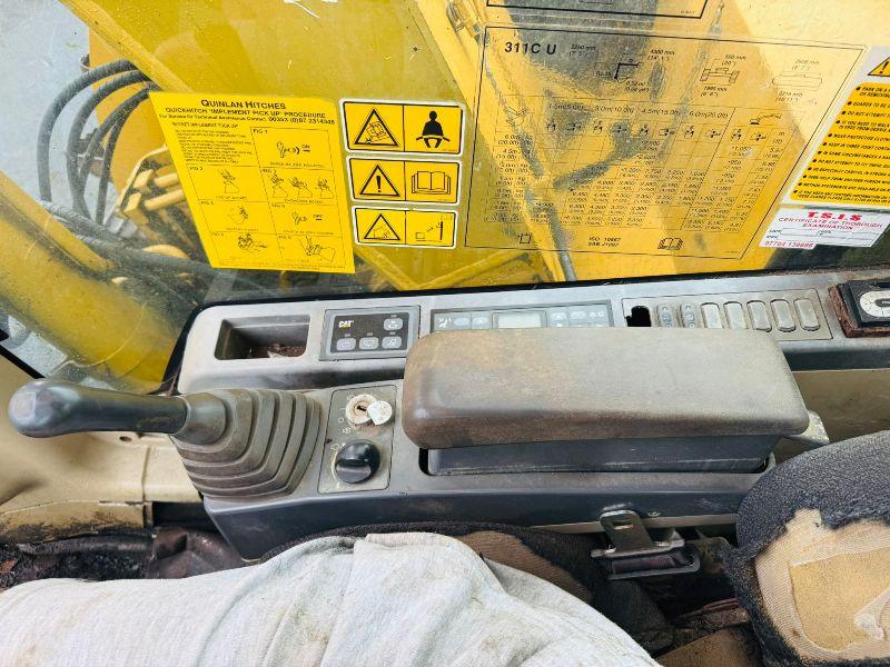 CATERPILLAR 311C TRACKED EXCAVATOR*C/W QUICK HITCH*VIDEO*