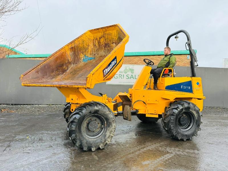THWAITES 6 TONNE SWIVLE TIP DUMPER*YEAR 2008* ONLY 1453 HOURS*VIDEO*