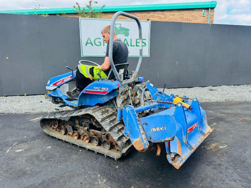 ISEKI TPC153 TRACKED COMPACT TRACTOR*C/W ROTAVATOR*VIDEO*