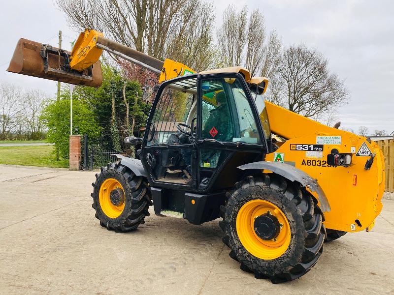 JCB 531 70 TELEHANDLER * YEAR 2013 * C/W STRICKLANDS BUCKET