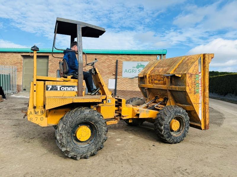 THWAITES 7 TONNE STRAIGHT TIP DUMPER*C/W PERKINS ENGINE*VIDEO*