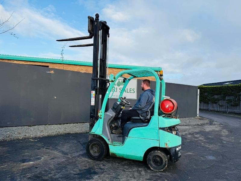 MITSUBISHI FG15N GAS FORKLIFT*C/W PALLET TINES*VIDEO*