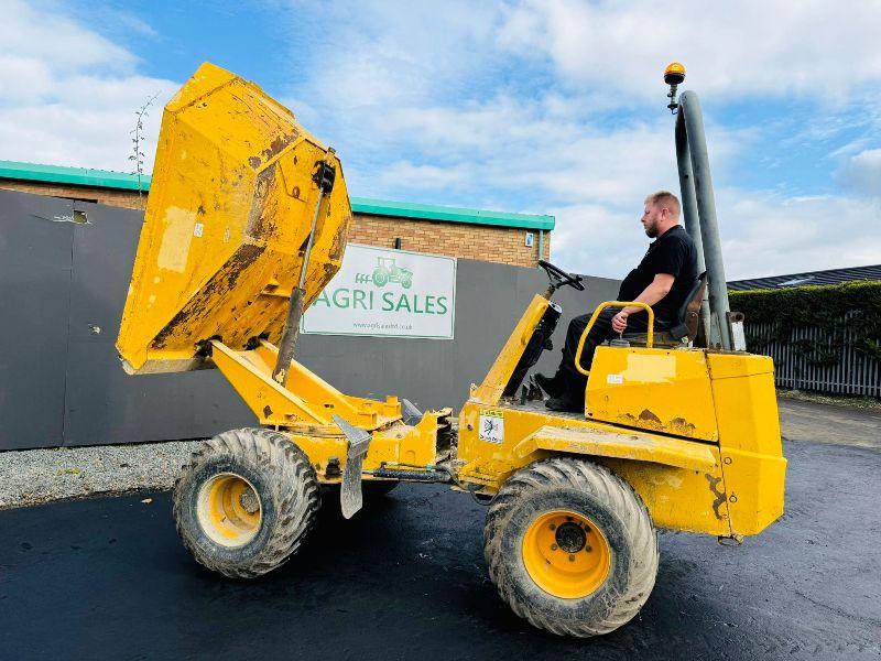 THWAITES 3 TONNE SWIVEL TIP DUMPER*1 OWNER FORM NEW*VIDEO*