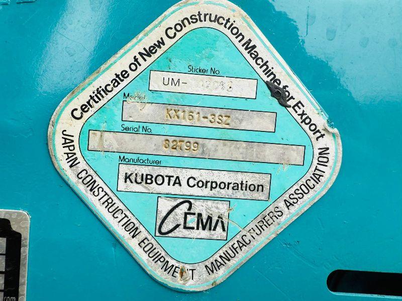 KUBOTA KX161-3SZ TRACKED EXCAVATOR*C/W BUCKET*VIDEO*