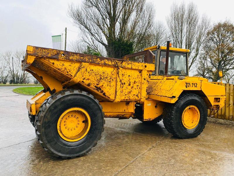 JCB 712 4WD ARTICULATED DUMP TRUCK C/W REVERSE CAMERA