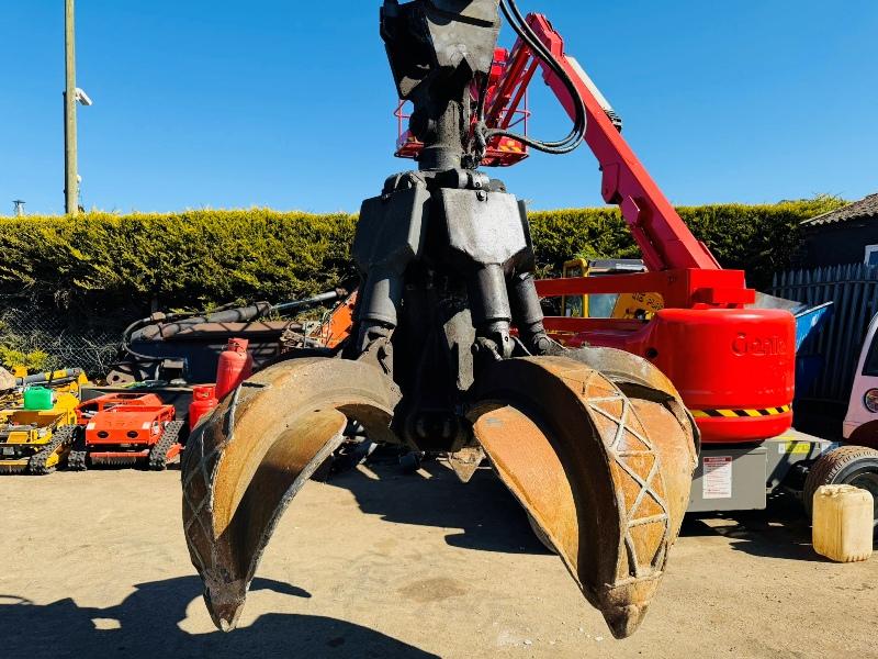 FUCHS MHL 320 HIGH RISE SCRAP HANDLER*C/W ROTATING SCRAP GRAB*VIDEO*