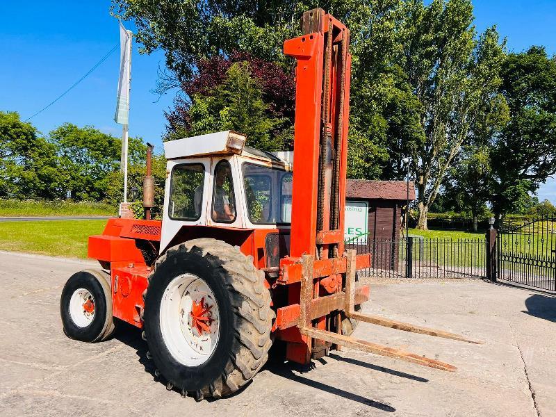 FINLAY F60 ROUGH TERRIAN FORKLIFT C/W TWO STAGE MAST *VIDEO*