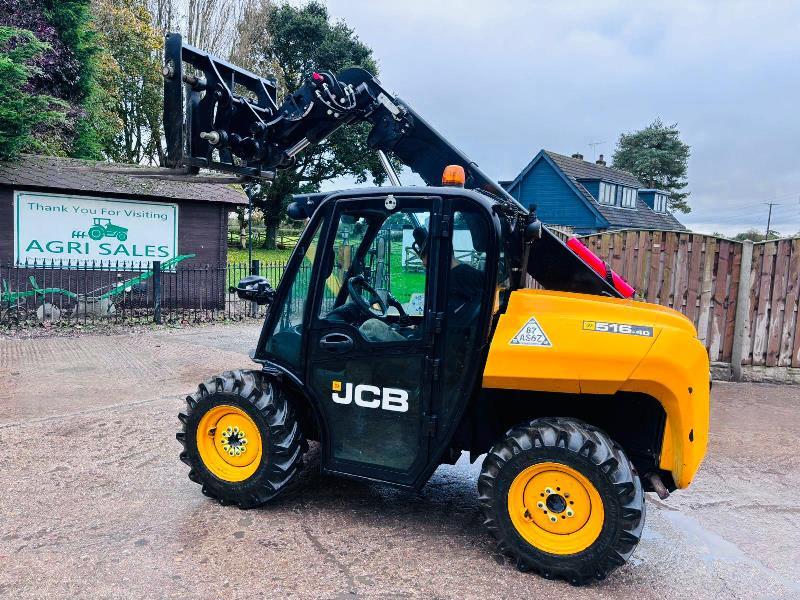 JCB 516-40 4WD TELEHANDLER *YEAR 2018, 68 PLATE, 1034 HOURS* C/W PALLET TINES *VIDEO*