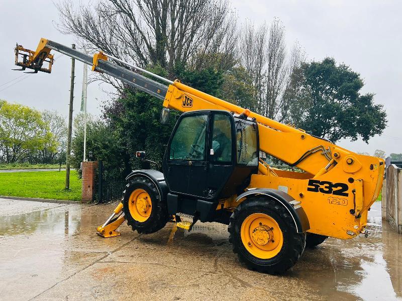 JCB 532-120 4WD TELEHANDLER *12 METERS, 6957 HOURS* C/W PALLET TINES *VIDEO*