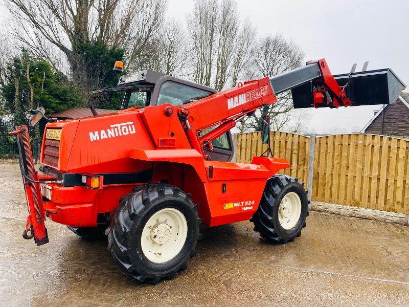 MANITOU MLT524T TURBO TELEHANDLER * ONLY 2183 HOURS * C/W BUCKET & TINES