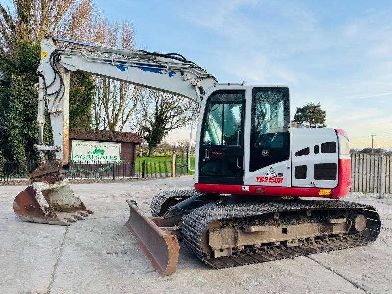 TAKEUCHI TB2150R EXCAVATOR *YEAR 2018, 5851 HOURS* C/W PIPPED FOR GRAB *VIDEO*