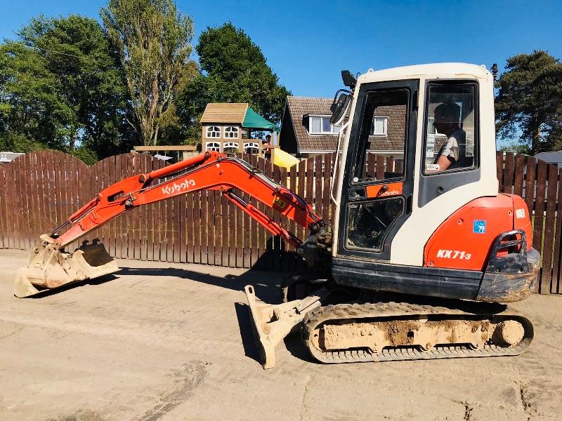 KUBOTA KX713 MINI DIGGER * YEAR 2007 * C/W 3 X BUCKETS