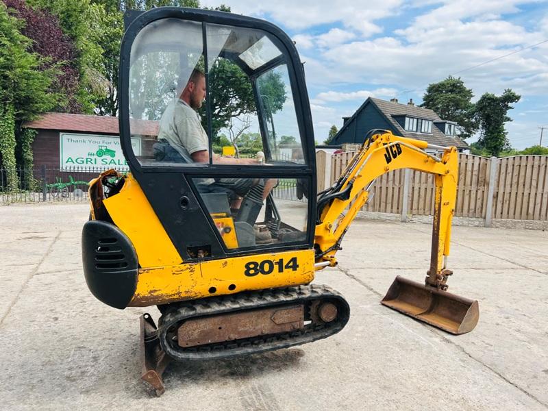 JCB 8014 TRACKED EXCAVATOR C/W BUCKET & FRONT BLADE * SEE VIDEO * 