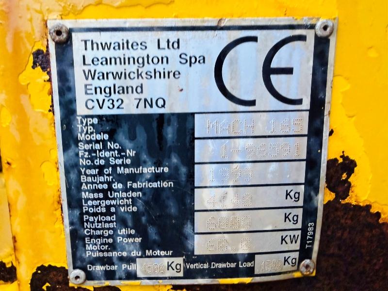 THWAITES 6000 STRAIGHT TIP DUMPER*C/W PERKINS ENGINE*VIDEO*