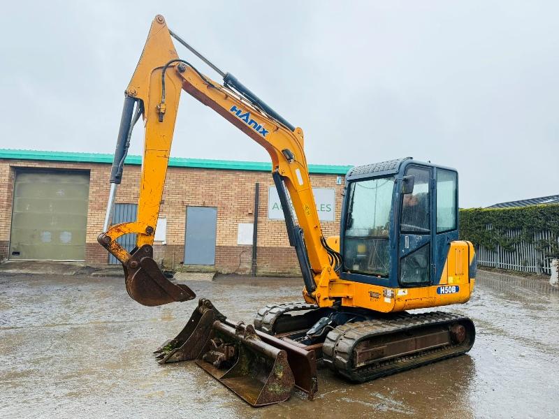 HANIX H50B EXCAVATOR*C/W QUICK HITCH AND 3 BUCKETS*VIDEO*