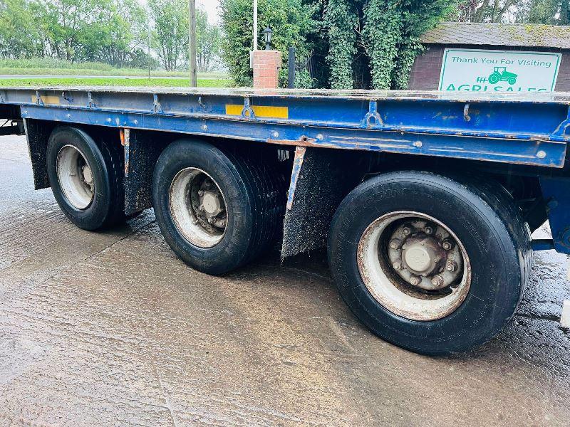 SDC 45 FOOT TRI-AXLE CONSTRUCTION SPEC FLAT BED TRAILER *IN TEST* VIDEO *