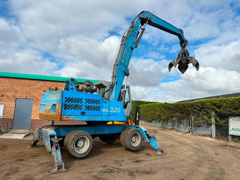 TEREX FUCHS MHL320 SCRAP HANDLER*C/W ROTATING SCRAP GRAB*VIDEO*
