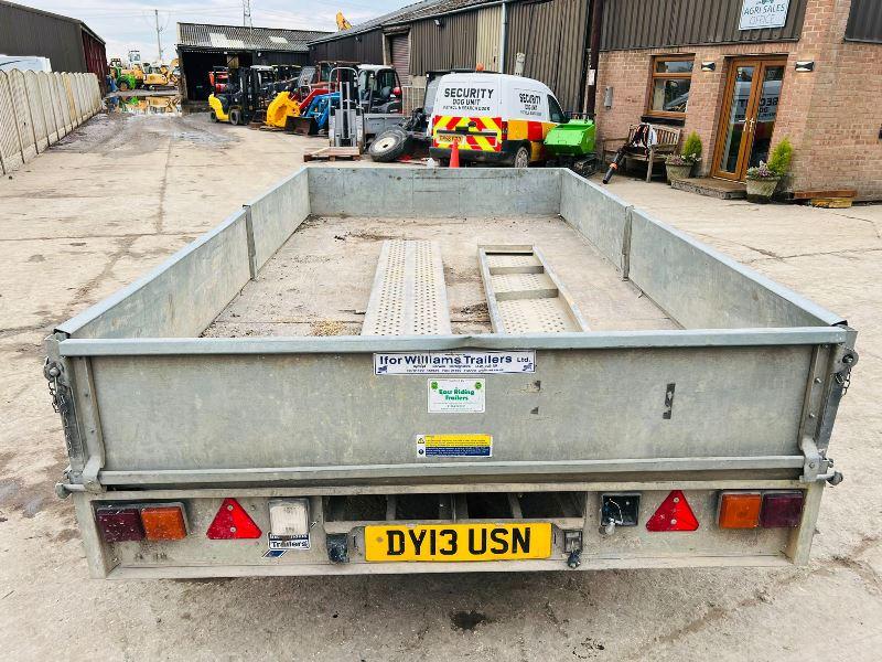 IFOR WILLIAMS TWIN AXLE DROP SIDE TRAILER *YEAR 2020* C/W LOADING RAMPS
