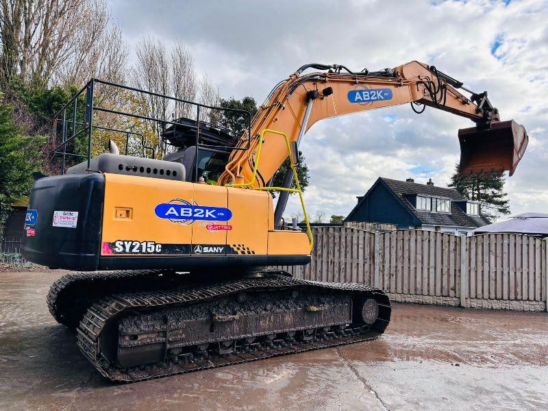 SANY SY215C TRACKED EXCAVATOR *YEAR 2017* C/W QUICK HITCH & BUCKET *VIDEO*