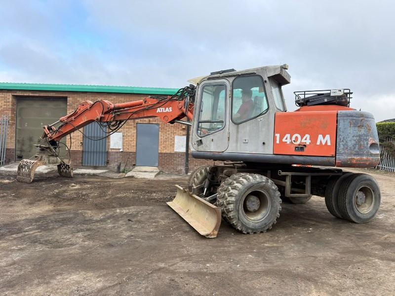 ATLAS 1404M WHEELED EXCAVATOR*C/W ROTATING SLECETOR GRAB*VIDEO*