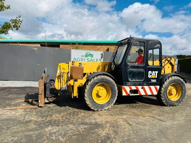 CATERPILLAR TH63 TELEHANDLER*C/W JACK LEGS*VIDEO*