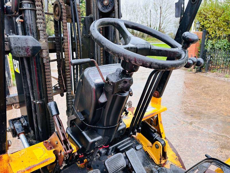 CATERPILLAR 25 DIESEL CONTAINER SPEC FORKLIFT C/W SIDE SHIFT *VIDEO*