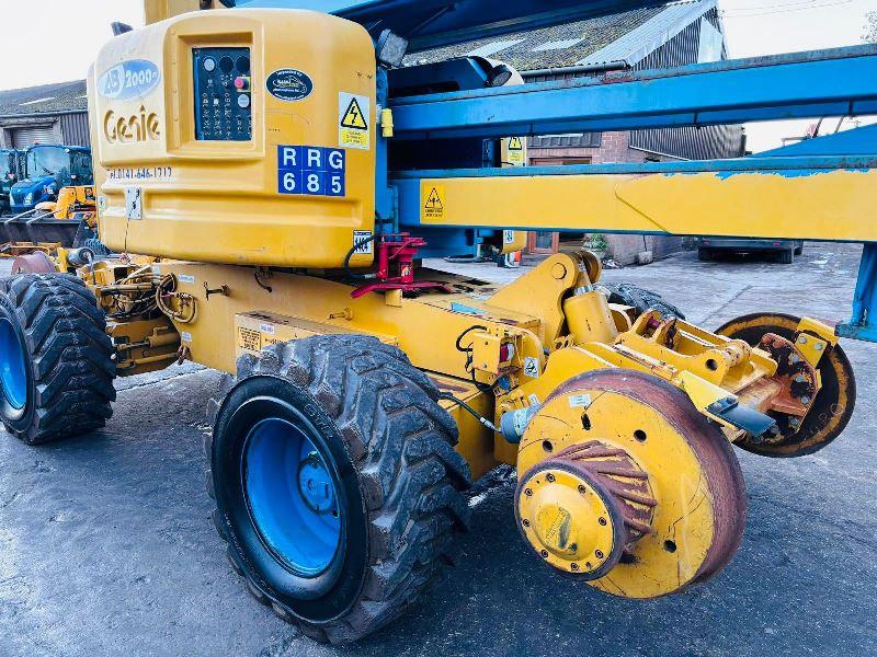GENIE Z-60/34 4WD ARTICULATED RAIL ROAD BOOM LIFT * 20.3 METER REACH *VIDEO*