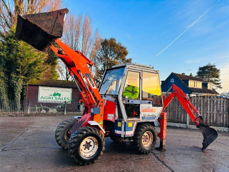 KUBOTA R410 4WD PIVOT STEER BACKHOE DIGGER C/W THREE IN ONE BUCKET *VIDEO*