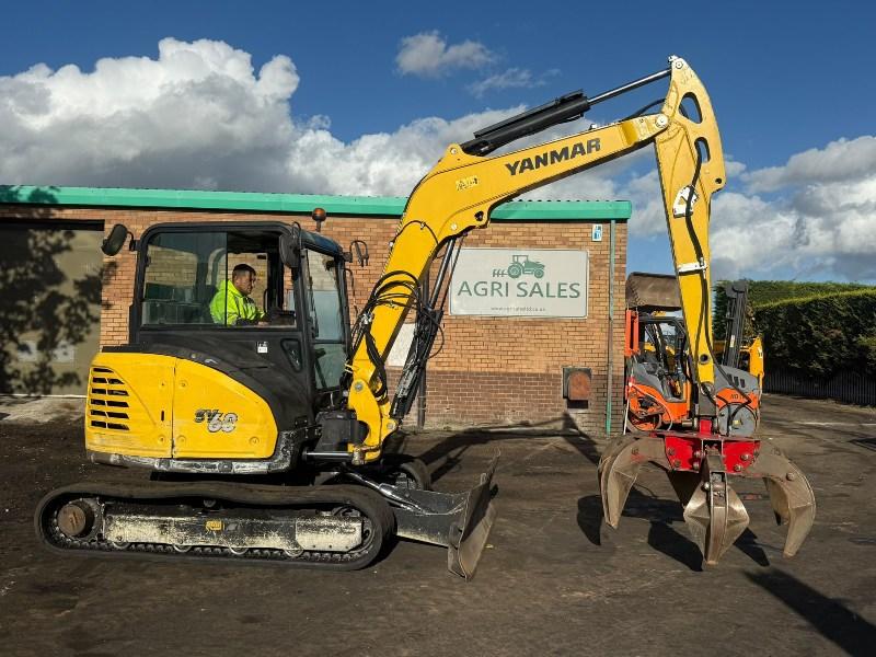 YANMAR SV60-A EXCAVATOR*YEAR 2019*C/W SCRAP GRAB*VIDEO*