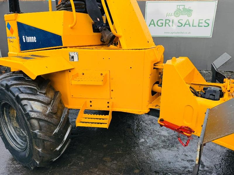 THWAITES 6 TONNE SWIVLE TIP DUMPER*YEAR 2008* ONLY 1453 HOURS*VIDEO*