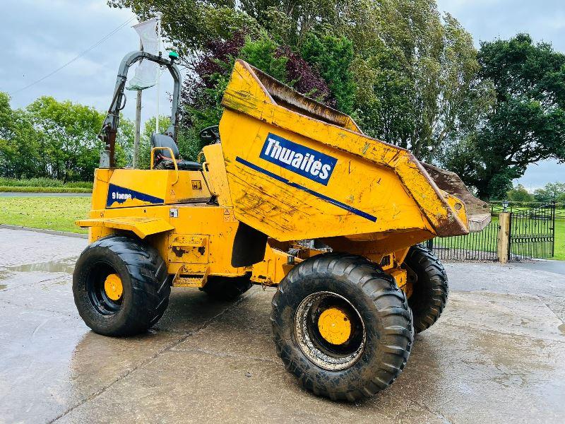 THWAITES 9 TON 4WD DUMPER C/W ROLE BAR & PERKINS ENGINE *VIDEO*