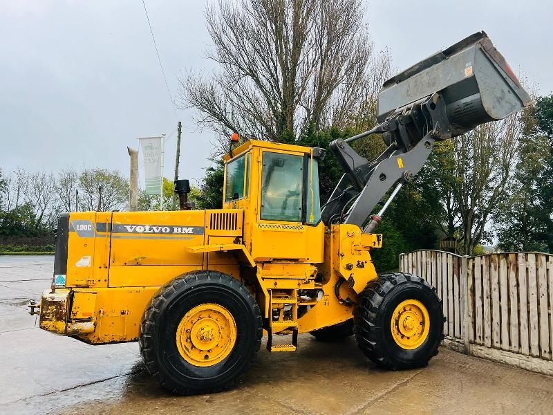  VOLVO L90C 4WD LOADING SHOVEL C/W BUCKET *VIDEO*