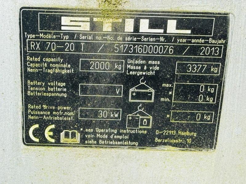 STILL RX70-20 T FORKLIFTS*SPARES AND REPAIRS*YEAR 2013/2017*VIDEO*