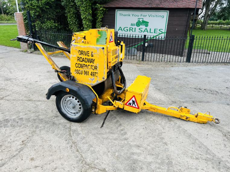 TEREX PEDESTRIAN ROLLER C/W SINGLE AXLE TRAILER 