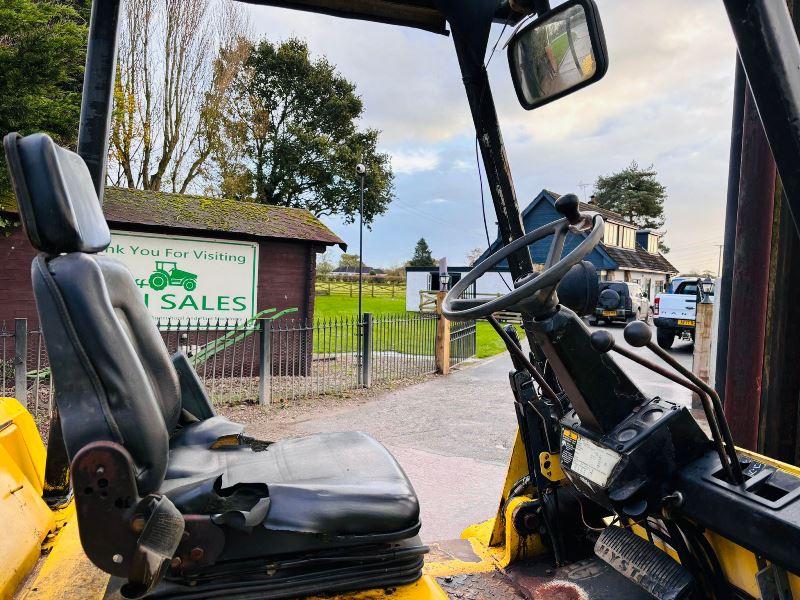 HYSTER DIESEL FORKLIFT C/W 2 STAGE MAST & PERKINS ENGINE *VIDEO*