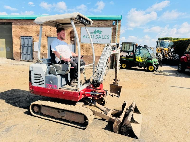 TAKEUCHI TB016 EXCAVATOR*C/W EXPANDING TRACKS*YEAR 2013*VIDEO*
