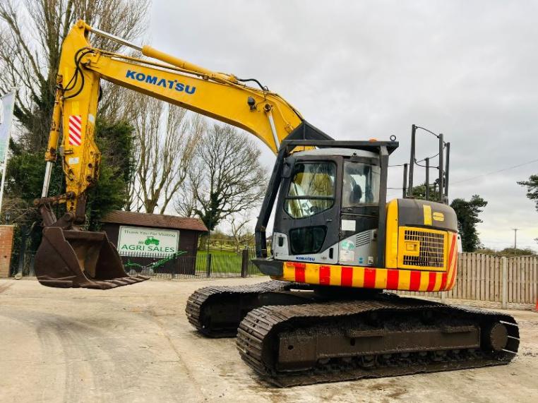KOMATSU PC228USLC-3 EXCAVATOR * ZERO SWING * C/W DEMOLITION GARUDS *VIDEO*