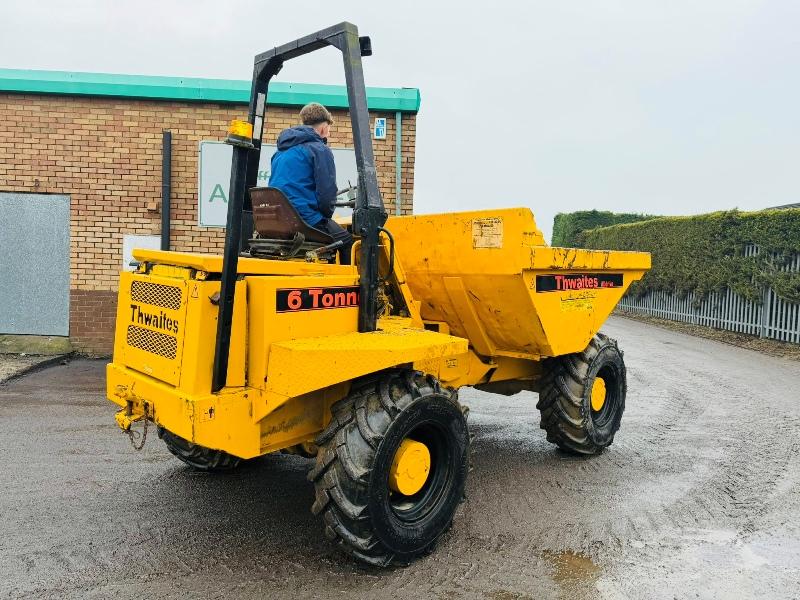 THWAITES 6 TONNE DUMPER*C/W PERKINS ENGINE*VIDEO*