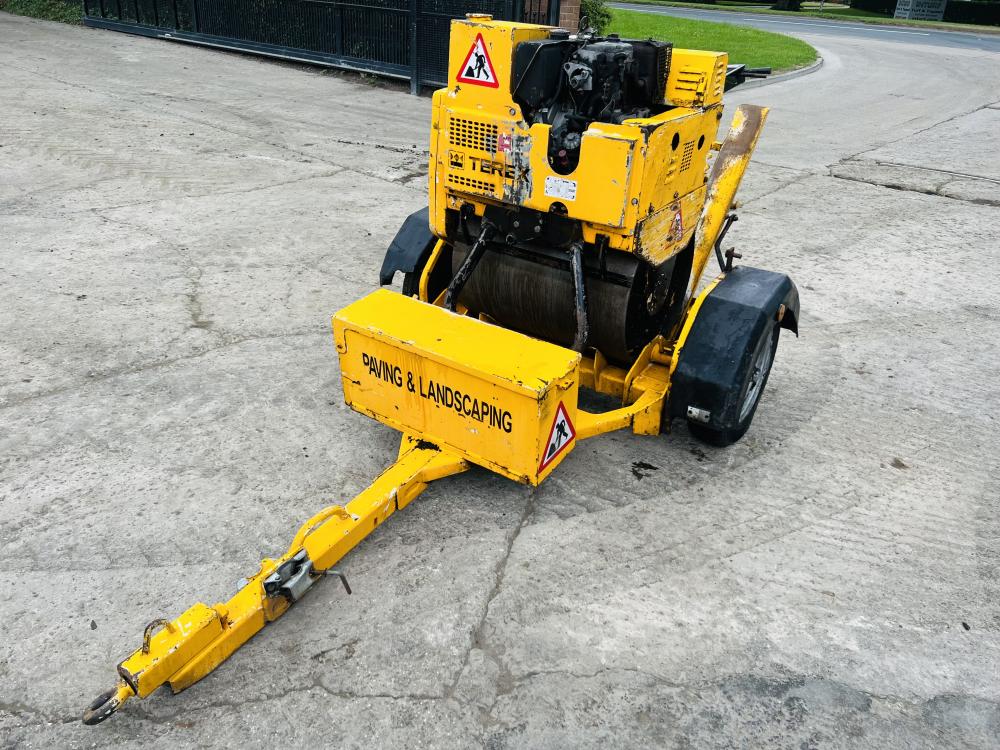 TEREX PEDESTRIAN ROLLER C/W SINGLE AXLE TRAILER 
