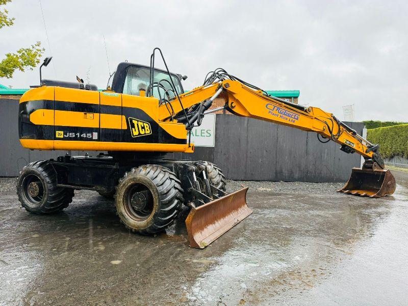 JCB JS145 WHEELED EXCAVATOR*C/W BUCKET*VIDEO*
