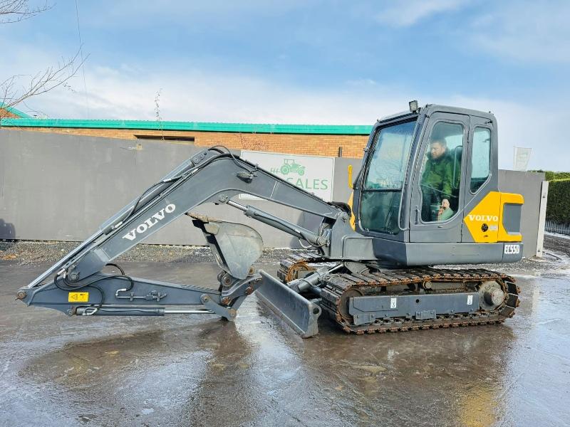 VOLVO EC55D RUBBER BLOCK TRACKS EXCAVATOR *YEAR 2017*C/W BUCKET*VIDEO*