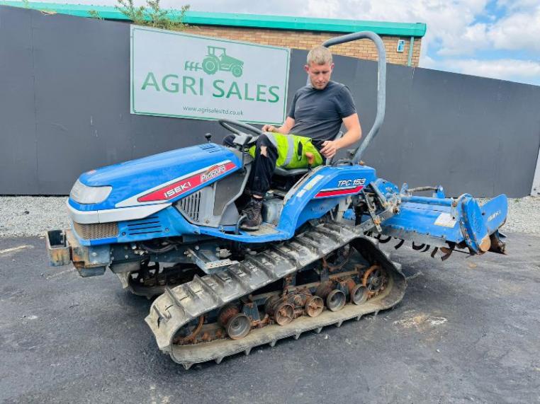 ISEKI TPC153 TRACKED COMPACT TRACTOR*C/W ROTAVATOR*VIDEO*