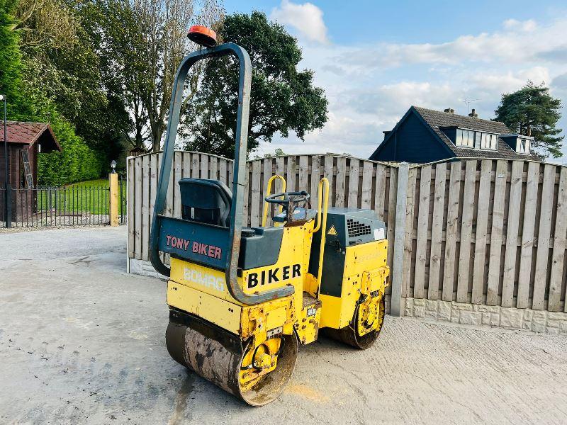 BOMAG BW80 ADH DOUBLE DRUM ROLLER C/W ROLE BAR *VIDEO*